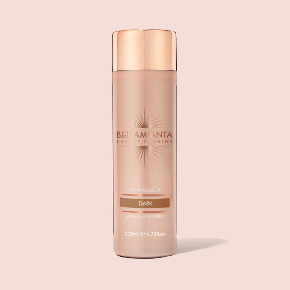 Auksinio atspalvio savaiminio įdegio skystis Liquid Gold Dark, Violetaeshop
