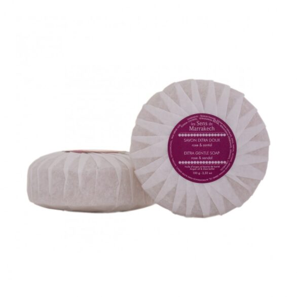 Rožių ir sandalmedžio kvapo muilas, 100 g. hard-soap-rose-and-sandalwood